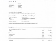 Example of an erofame scam mail