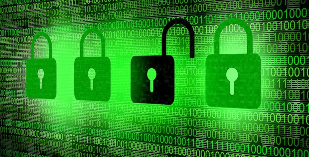Digital security locks symbolic picture